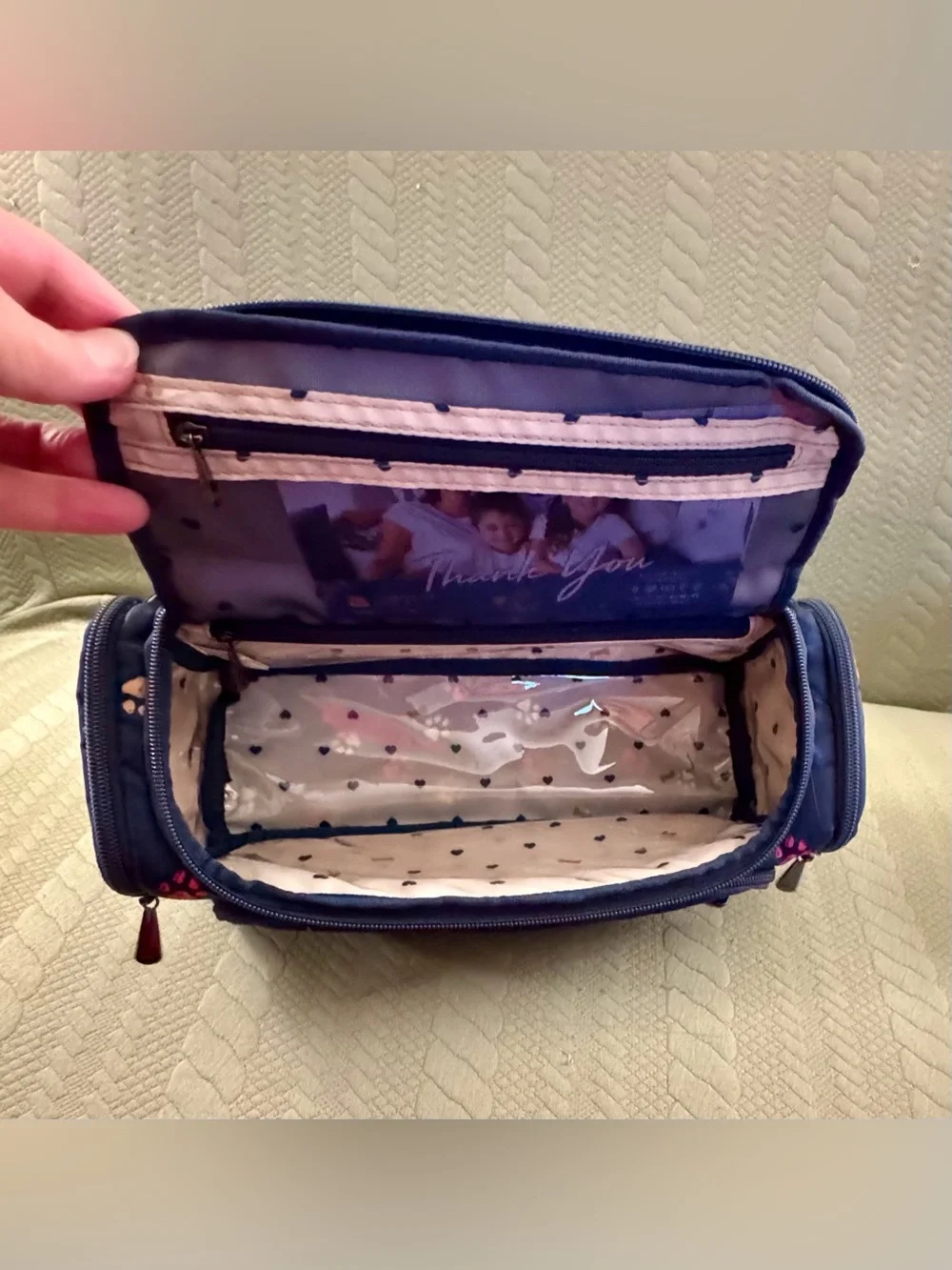 Lug Trolley Cosmetic Bag Paws Navy NWT